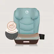 Scaun auto i-Size, Lionelo, Neal, Spatar reglabil in 4 pozitii, Tetiera in 10 pozitii, Suport sticla inclus, 15-36 Kg, 100-150 cm, Cu Isofix, Conform ECE R129, Verde Turquoise BYNLO-NEAL_I-SIZE_GREEN_TURQUOISE