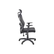 Scaun birou egonomic HM Ramos, mesh, mecanism multiblock, baza polipropilena, suport lombar reglabil, cotiere ajustabile, 120 kg, negru DRM10651