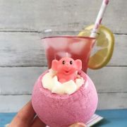 Bomba de baie cu jucarie Pink Elephants & Lemonade Blaster 140g, Bomb Cosmetics