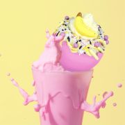 Bomba de baie efervescenta Banana Delight Raw Blaster 150g, Bomb Cosmetics