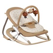 Balansoar, Jane, Kalm, Pliabil, Cu bara de jucarii si spatar reglabil, Cu baza din lemn, Conform cu standardul european de siguranta EN 12790:2023, Sesame BYN8420421092521