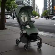 Carucior sport, Jane, Wing, Sistem compact de pliere, Cadru din aluminium, Usor, 6 Kg, De la nastere pana la 22 Kg, Cu geanta transport si husa de ploaie, Conform cu standardul european EN 1888-1:2018+A1:2022, Botanic BYN8420421093443