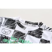 Costumas cu tricou alb si blugi pentru baietei - bear mbxbr27-r1