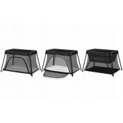 Patut multifunctional, Lionelo, Alice, 3 in 1, 2 trepte de inaltime pentru saltea, Pliabil, Material rezistent Oxford 300D, Cu iesire laterala, Geanta de transport, Pana 15 kg, 0 luni+, 104×70×74 cm, Negru BYNLO-ALICE_BLACK