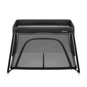 Patut multifunctional, Lionelo, Alice, 3 in 1, 2 trepte de inaltime pentru saltea, Pliabil, Material rezistent Oxford 300D, Cu iesire laterala, Geanta de transport, Pana 15 kg, 0 luni+, 104×70×74 cm, Negru BYNLO-ALICE_BLACK