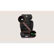 Scaun auto i-Size, Lionelo, Neal, Spatar reglabil in 4 pozitii, Tetiera in 10 pozitii, Suport sticla inclus, 15-36 Kg, 100-150 cm, Cu Isofix, Conform ECE R129, Negru BYNLO-NEAL_I-SIZE_BLACK_CARBON