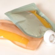 Set 12 pungi reutilizabile, Jane, Pentru hranire, Inchidere ermetica, 10x17 cm, 100 ml, BPA-free si testat LFGB, Multicolor BYN8420421091623