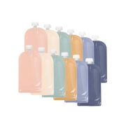 Set 12 pungi reutilizabile, Jane, Pentru hranire, Inchidere ermetica, 12x20 cm, 200 ml, BPA-free si testat LFGB, Multicolor BYN8420421091630
