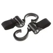 Set 2 carlige auto pentru carucior, Jane, Fixare pe cadru, multifunctionale, Negru BYN8420421034880