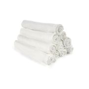 Set 6 scutece, Jane, Din muselina de bambus, Hipoalergenice, 35 x 35 cm, White BYN8420421089194