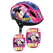Set casca protectie, genunchiere si cotiere, Stamp, Disney, Sigure si confortabile, Reglabile, Conform cu EN1078, Marime 50/56 cm, 3 ani+, Minnie Mouse BYNK862507