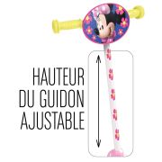 Trotineta, Stamp, Minnie Mouse, Cu 3 roti, Pana la 20 kg, Cu platforma antiderapanta, Cadru din otel, Roti din PVC, Ghidon reglabil, 2-4 ani, Pink BYNJ100083