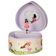 Cutie muzicala inimioara, cu zana, 14.5 x 13.5 x 8.5 cm, de lemn, Goki CBKCBK-15563