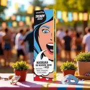 Mascara Colorată 3în1, pentru par, gene si sprancene, Azure Blue, Trendy, Venita, 13g