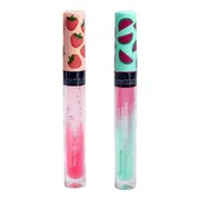 Set 2 luciu de buze cu aroma de capsuni si pepene verde 26029, IDC Institute, 7 ml