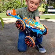 HOT WHEELS MONSTER TRUCK SHARKS VS DINOS MASINA CU TELECOMANDA TIGER SHARK CLIMBER VIVMTJFR39