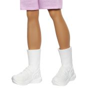 BARBIE FASHIONISTAS PAPUSA KEN BLOND CU BLUZA POLO DUNGI ROSII ALBE VIVMTDWK44_HYV01
