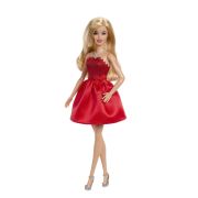 BARBIE PAPUSA BARBIE COLECTIE ANIVERSARA 80 DE ANI BLONDA CU ROCHIE ROSIE RUBIN VIVMTJGD25