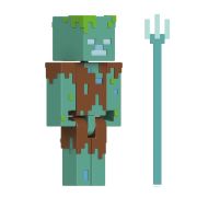 MINECRAFT CRAFT A BLOCK FIGURINA DROWNED 8CM VIVMTGTP08_JCN41