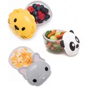 SET 3 RECIPIENTE HRANA BEBE, MELII, BULLDOG, RECHIN, PISICA CUTIE VIVML14855