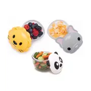 SET 3 RECIPIENTE HRANA BEBE, MELII, BULLDOG, RECHIN, PISICA CUTIE VIVML14855