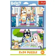 PUZZLE TREFL 2X24 BLUEY DISTRACTIE CU BLUEY VIV34446