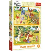PUZZLE TREFL 2X24 DISNEY WINNIE THE POOH ZI DE JOACA CU WINNIE SI PRIETENII VIV34436