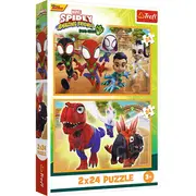 PUZZLE TREFL 2X24 SPIDEY AND HIS AMAZING FRIENDS DINO-WEBS SPIDEY SI DINOZAURII VIV34432