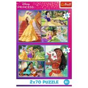 PUZZLE TREFL 2X70 DISNEY PRINCESS VIATA PRINTESELOR DISNEY VIV34440