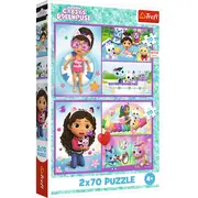 PUZZLE TREFL 2X70 GABBYS DOLLHOUSE AVENTURILE LUI GABBY VIV34438