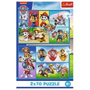 PUZZLE TREFL 2X70 PATRULA CATELUSILOR ECHIPA CATELUSILOR VIV34441