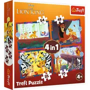 PUZZLE TREFL 4IN1 DISNEY REGELE LEU VIV34653