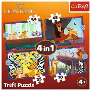 PUZZLE TREFL 4IN1 DISNEY REGELE LEU VIV34653