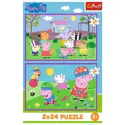 PUZZLES 2X24 PEPPA PIG O ZI LA JOACA CU PEPPA PIG VIV34435