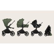 Carucior 3 in 1, Lionelo, Mika Plus, Cadru din aluminiu, Cu landou intarit si salteluta moale, Scoica auto, Reversibil, Cu sistem de ventilatie 3D, Maner ajustabil, Cu accesorii, Pana la 22 kg, EN1888-1 EN1888-2 EN1466 ECE R129, Verde BYNLO-MIKA_PLUS_3IN1