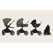 Carucior 3 in 1, Lionelo, Mika Plus, Cadru din aluminiu, Cu landou intarit si salteluta moale, Scoica auto, Reversibil, Cu sistem de ventilatie 3D, Maner ajustabil, Cu accesorii, Pana la 22 kg, EN1888-1 EN1888-2 EN1466 ECE R129, Verde BYNLO-MIKA_PLUS_3IN1