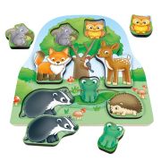Joc educativ puzzle cu piese de lemn - in padure or134
