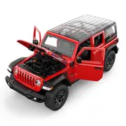 MASINUTA METALICA JEEP WRANGLER RUBICON 4XE ROSU CU SCARA 1 LA 32 VIVRas64621_Rosu