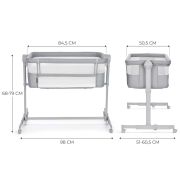 PATUT CO-SLEEPER KINDERKRAFT NESTE UP, FULL LIGHT GREY VIVKLNEUP02LGRF000
