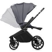Carucior 3 in 1, Lionelo, Mika Plus, Cadru din aluminiu, Cu landou intarit si salteluta moale, Scoica auto, Reversibil, Cu sistem de ventilatie 3D, Maner ajustabil, Cu accesorii, Pana la 22 kg, EN1888-1 EN1888-2 EN1466 ECE R129, Gri BYNLO-MIKA_PLUS_3IN1_G