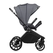Carucior 3 in 1, Lionelo, Mika Plus, Cadru din aluminiu, Cu landou intarit si salteluta moale, Scoica auto, Reversibil, Cu sistem de ventilatie 3D, Maner ajustabil, Cu accesorii, Pana la 22 kg, EN1888-1 EN1888-2 EN1466 ECE R129, Gri BYNLO-MIKA_PLUS_3IN1_G