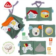 Carte din plus pentru bebelusi - catelus natur