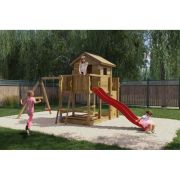 Complex de joaca din lemn fungoo mars cu casuta, leagane si masa de picnic 0802pk - okefu0802pk