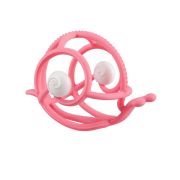 Inel Gingival din silicon Mombella 3 luni+, Melc - Pink KRTM00606
