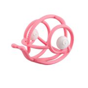 Inel Gingival din silicon Mombella 3 luni+, Melc - Pink KRTM00606