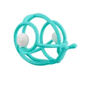 Inel Gingival din silicon Mombella 3 luni+, Melc - Teal KRTM00604