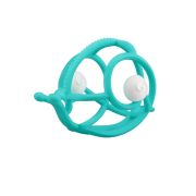 Inel Gingival din silicon Mombella 3 luni+, Melc - Teal KRTM00604