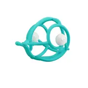 Inel Gingival din silicon Mombella 3 luni+, Melc - Teal KRTM00604