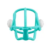 Inel Gingival din silicon Mombella 3 luni+, Melc - Teal KRTM00604