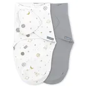 Ingenuity - set 2 sisteme de infasare swaddle me 0-3 luni, colectia monogram, sunset space bbb17381-073